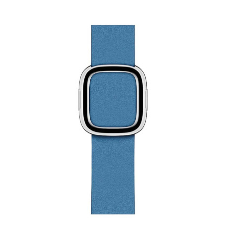 Кожаный ремешок Modern Buckle Leather на Apple Watch 38/40/41mm Silver/Cornflower